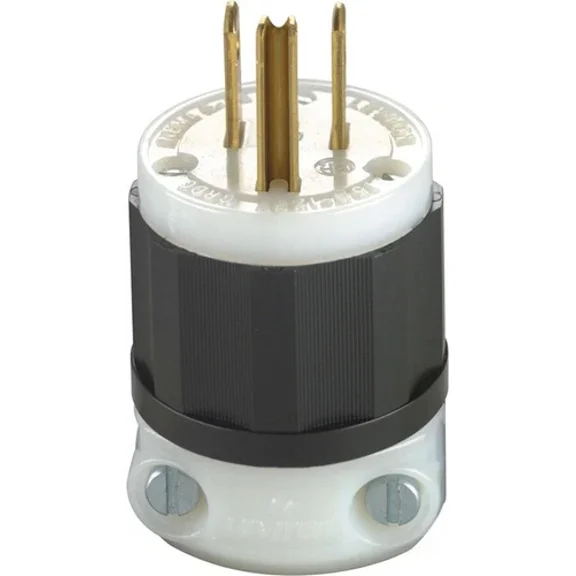 Leviton Industrial Straight Blade Plug 5-15P 18-10 Awg 2 Pole 3 Wire Carded