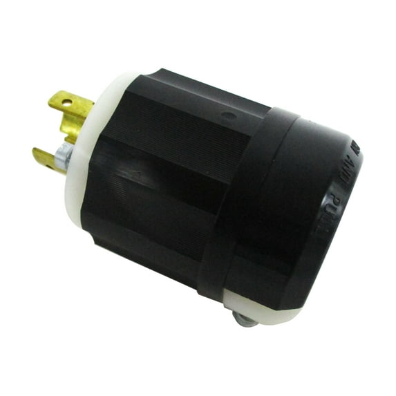 Leviton Locking Plug Nylon Indust. 20 Amp 2 Pole, 3 W Nema L 6 - 20 Pole Csa B/W Poly