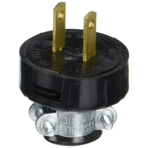 Leviton L10-48646-000 15 Amp 2 Pole Round Plug Non-Polarized Residential