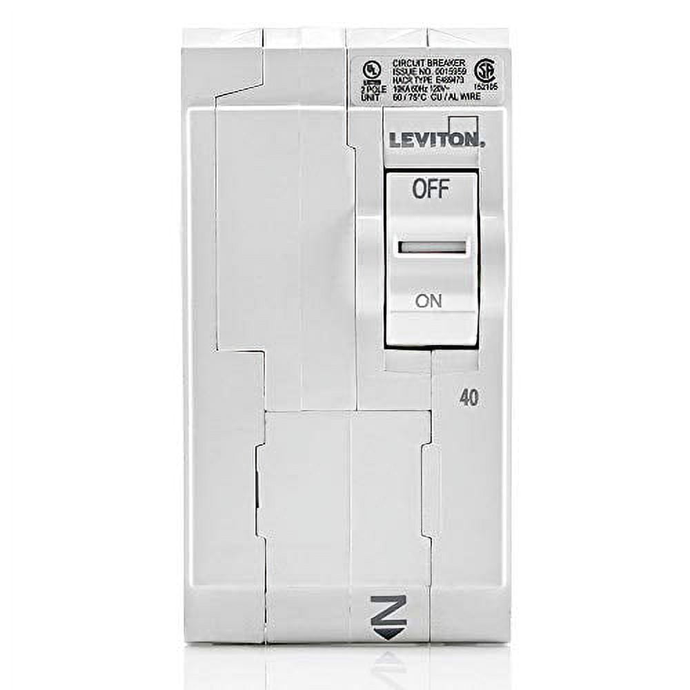 Leviton LB240 40A 2Pole PlugOn Standard Branch Circuit Breaker
