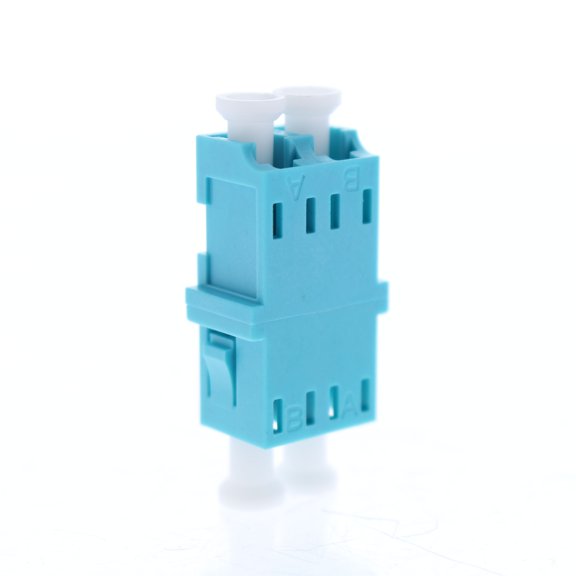 Leviton LC Aqua Duplex Adapter With Zirconia Ceramic Sleeve 5F100-DLA