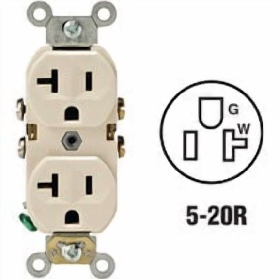Leviton Shallow Commercial Grade Duplex Outlet - Pack of 2 Contractor Value Pack