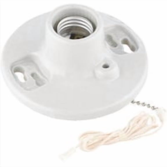 Leviton Lampholder With Pull Chain - Pack of 2 Bulk Household Pack