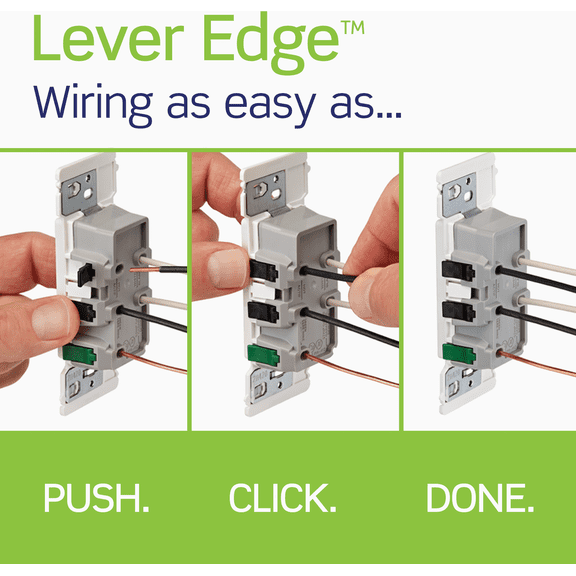Leviton Decora Edge Duplex Outlet - Tamper-Resistant Receptacle - 1 Piece, Multicolor Indoor & Outdoor Use, NEC-Compliant