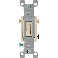 Leviton Mfg 208-01453-02T Light Almond 15 Amp 3 Way Quiet Switch