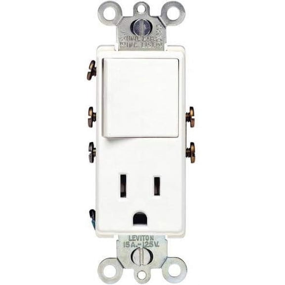 Leviton S02-05625-0WS Single-Pole Switch/Receptacle
