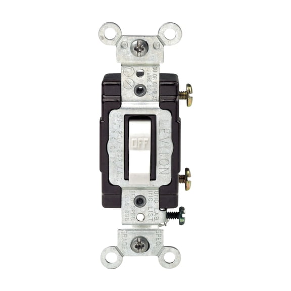 Leviton Long Life Illuminated Commercial Grade Toggle Single Pole Switch