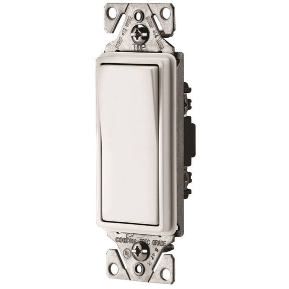 Leviton M22-05601-2WM Standard Grade Single-Pole Decorator Switch, White