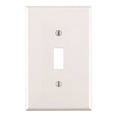 thumbnail image 1 of Leviton Toggle Switch Plate Midway Traditional Style - Nylon, 1 Gang - 10 Pack, White, 1 of 2