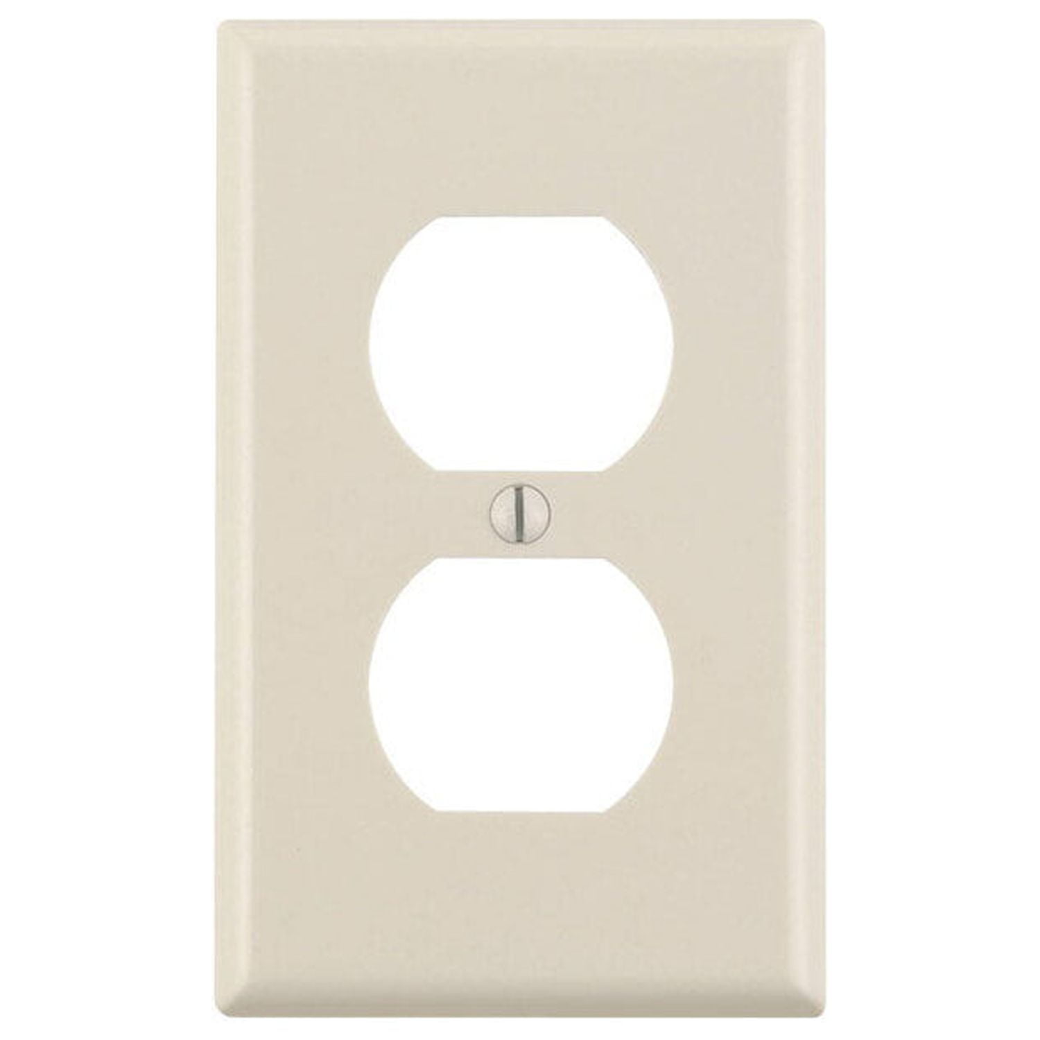 Light Almond Plastic Duplex Wall Plate Pack of 10