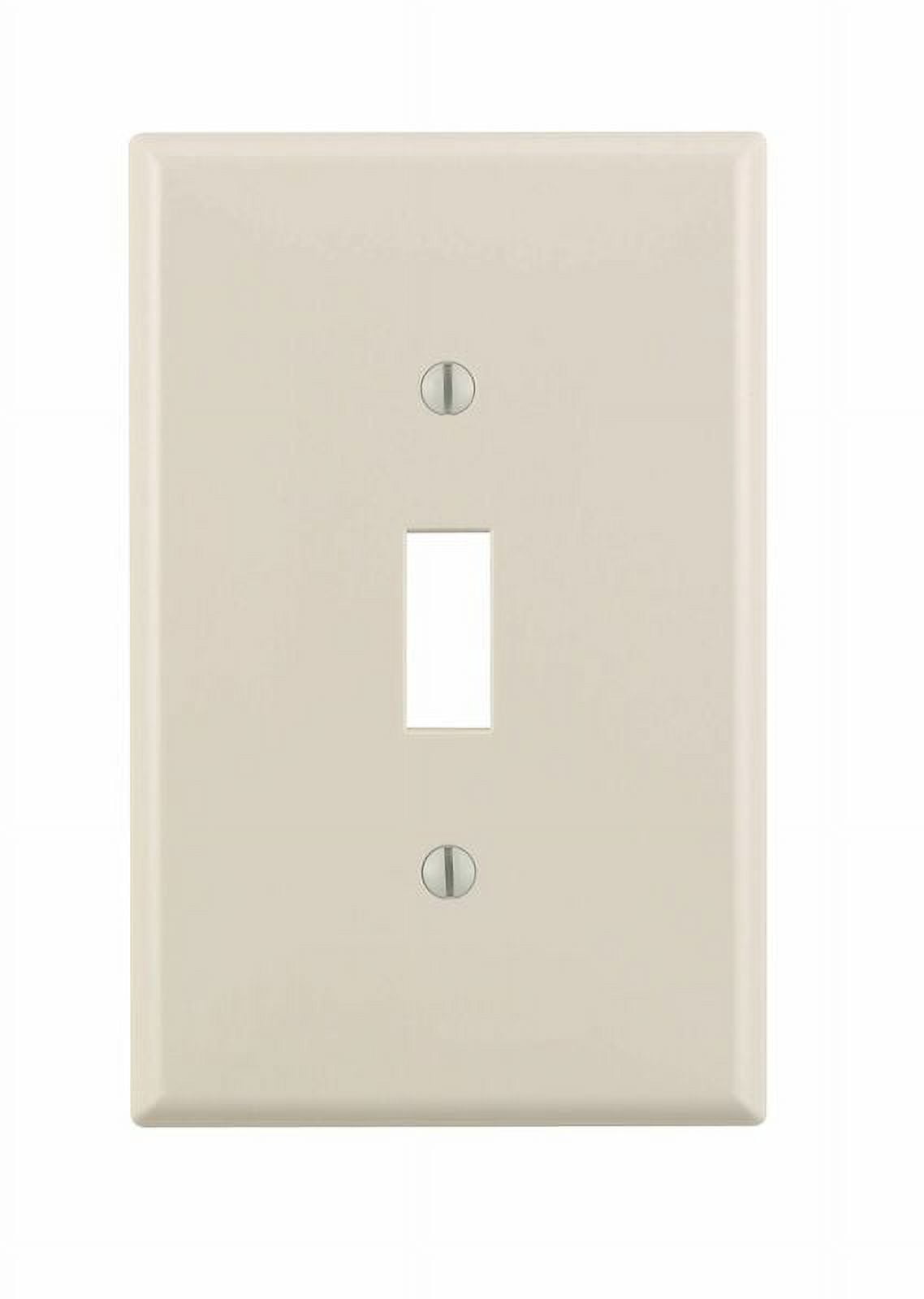 Leviton Almond 1 Gang Thermoplastic Toggle Wall Plate