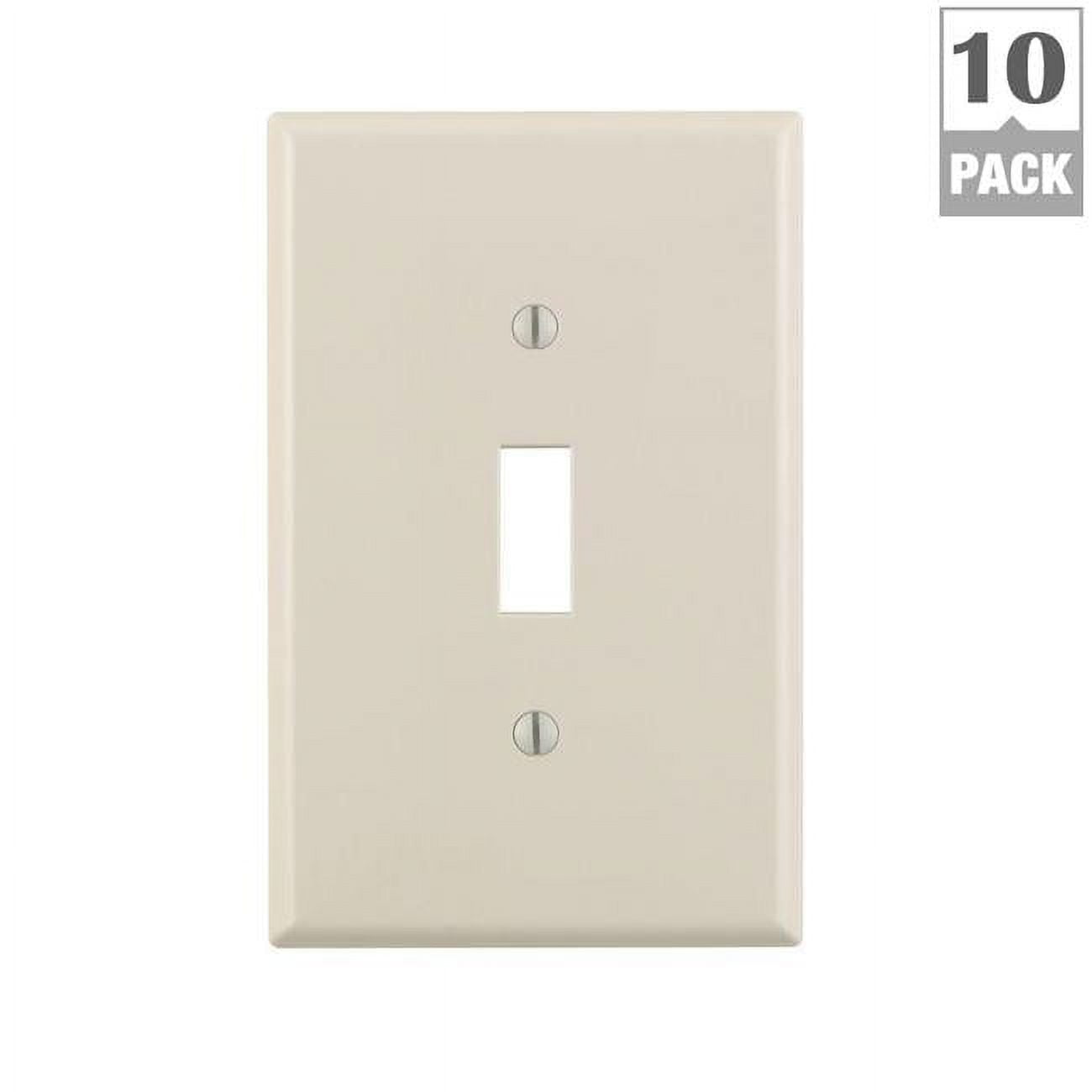 Leviton Almond 1 Gang Thermoplastic Toggle Wall Plate