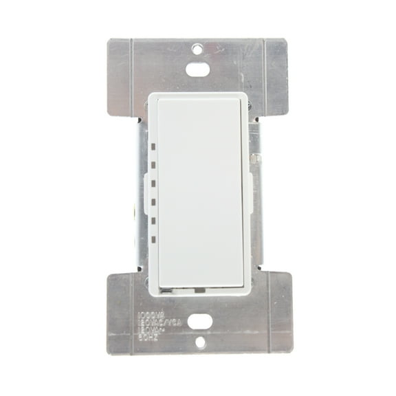 Leviton MCX10-1LW Mural 1000VA Scene-Capable Preset Digital Electronic Mark 10 Powerline Fluorescent Rocker Dimmer, Single-Pole, White