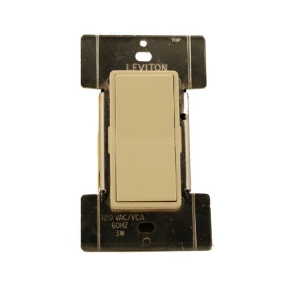 leviton ms00r-10a 120 volt ac 60hz, 3-way, mural digital rocker remote, almond