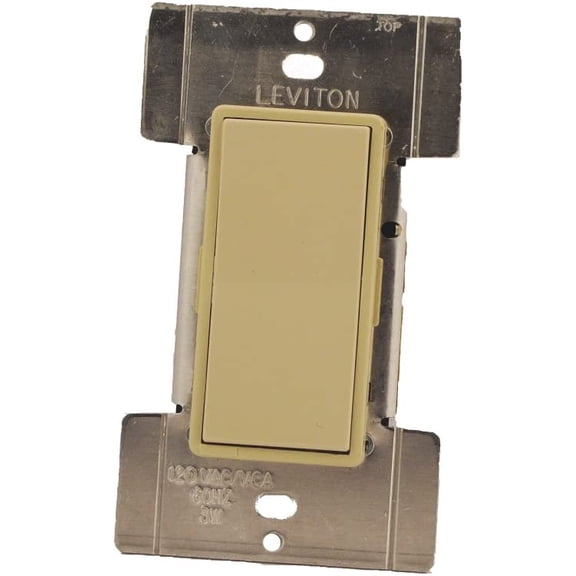 Leviton MS00R-10I Mural Digital Rocker Remote Dimmer, 3-Way and 4-Way, Ivory