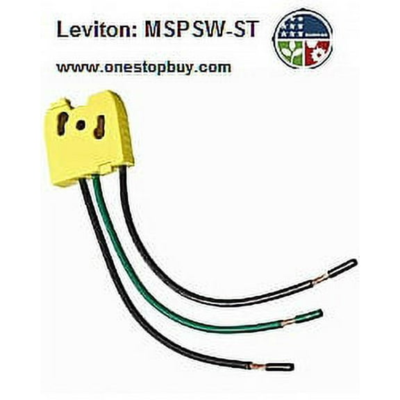 Leviton MSPSW-ST 20A-347VAC Wiring Module for Lev-Lok Single Pole Toggle Switches - Yellow
