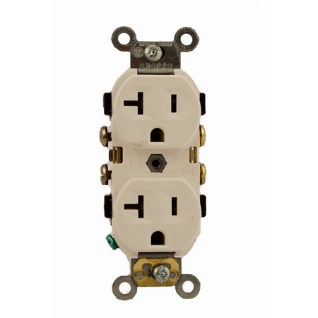 Leviton 5800-Wsp 20-Amp, 125-Volt, Receptacle Duplex, Self-Grounding, White