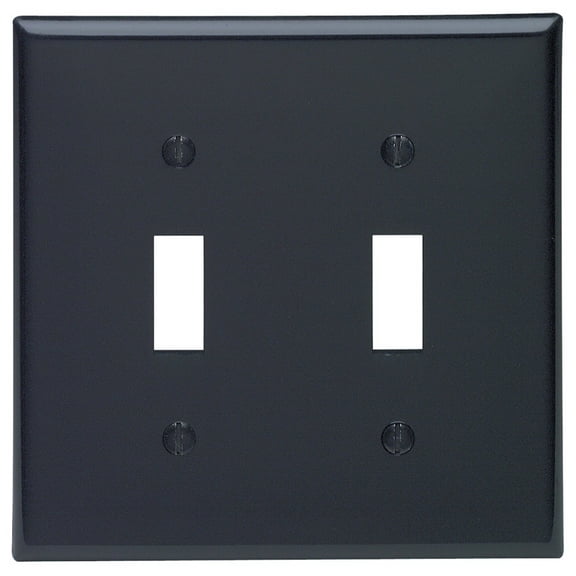 WALLPLATE 2G STD TOG BLK (Pack of 1)