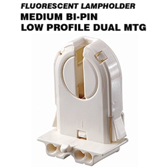 Leviton 13653-WP Medium Base T8-T12 Bi-Pin Low Profile Fluorescent Lampholder