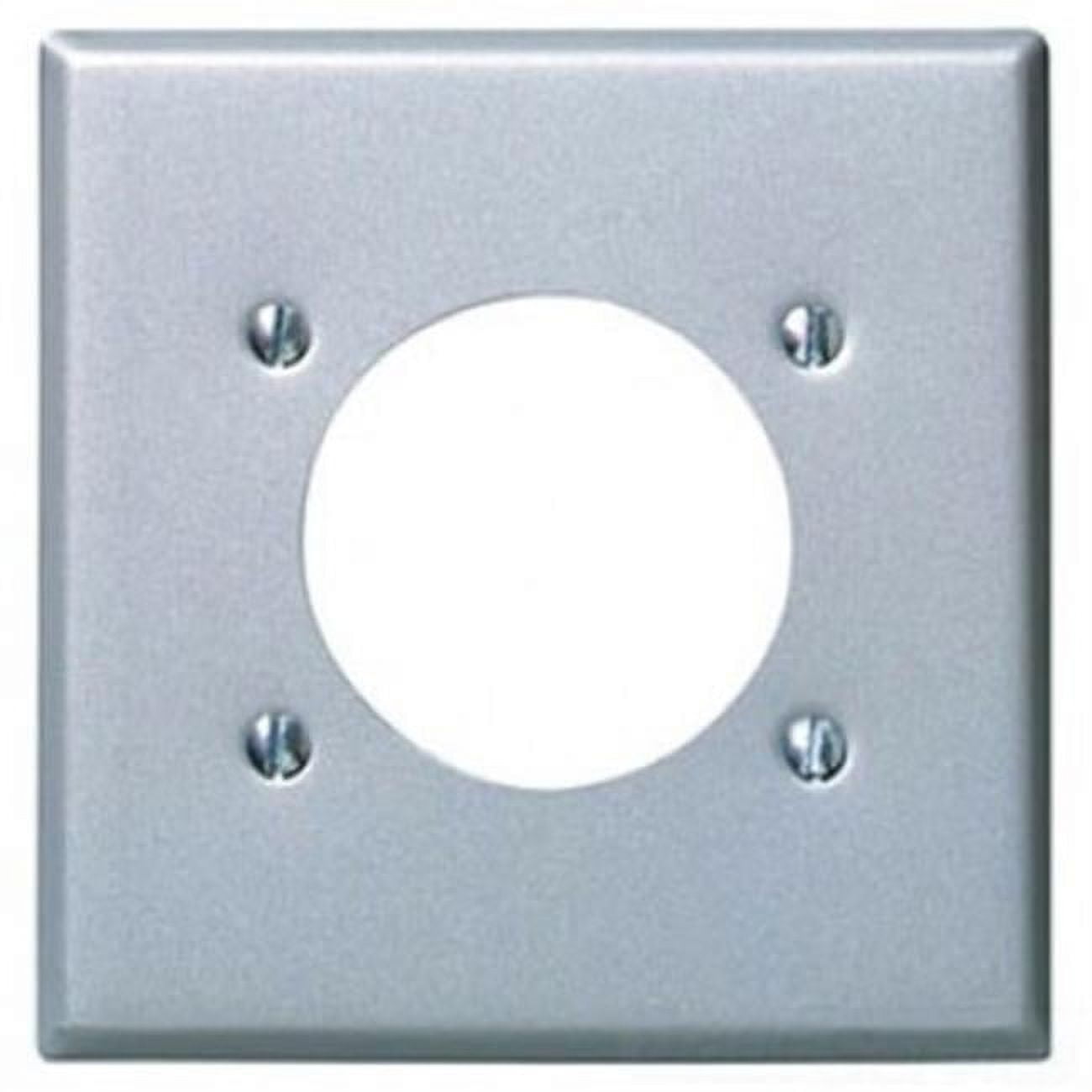 Leviton 2-Gang Smooth Aluminum Outlet Wall Plate