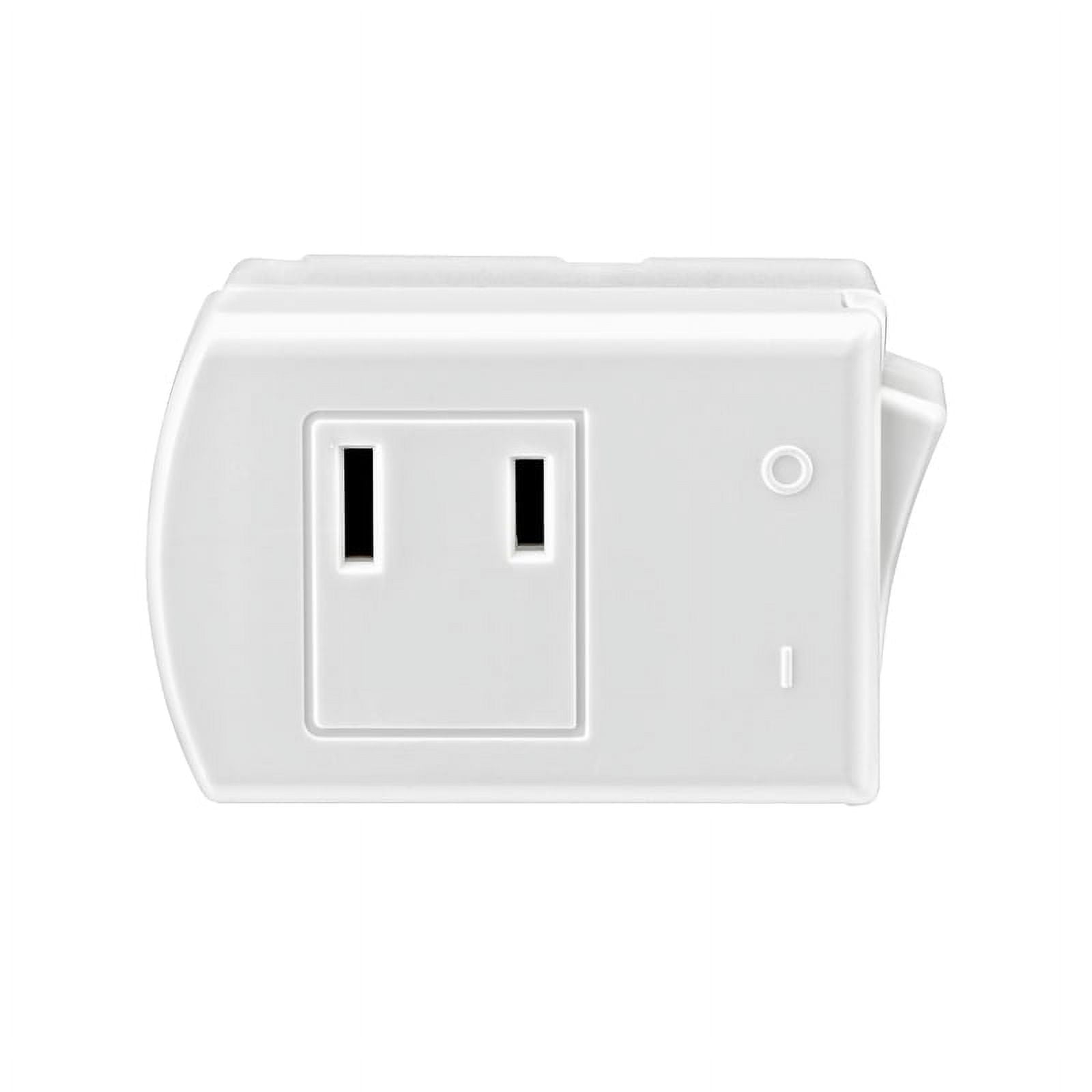 Plug In Switch Leviton Mfg 13 Amp 125 Volt White Plug In Outlet Switch Tap - Walmart.com
