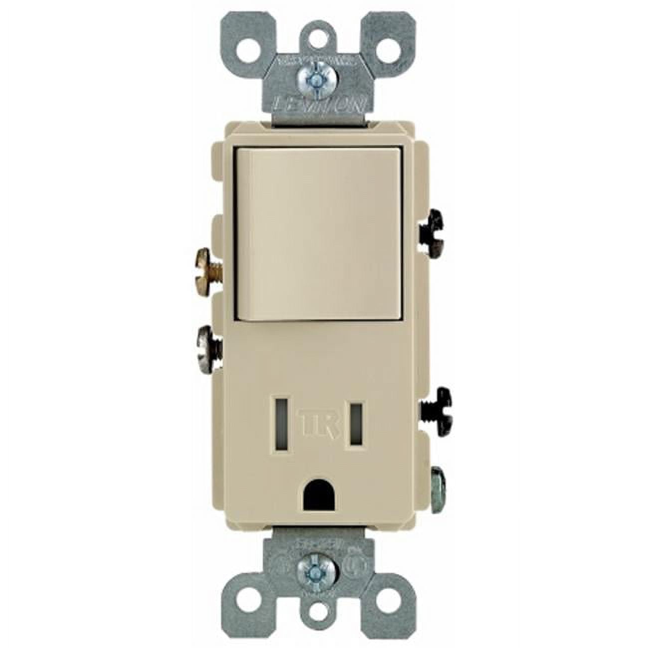 Leviton Mfg 15 Amp Ivory Single Pole Switch & Receptacle Combination ...