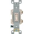 thumbnail image 1 of Leviton Toggle Light Switch RS115-TCP Framed Style - 15 Amp, Almond, 1 of 2