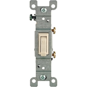 Leviton 1451-2T Switch, 15 A, 120 V, Push-In Terminal, Thermoplastic Housing Material, Light Almond