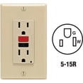 thumbnail image 1 of Leviton Mfg C12-GFNT1-RNW Self-Test 15A GFCI Outlet With Wall Plate- White, 1 of 1