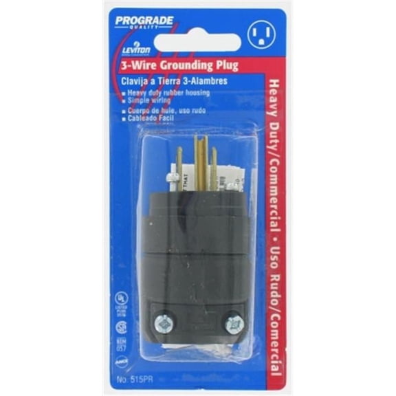 Leviton Mfg Commercial Grade Straight Blade Rubber Plug