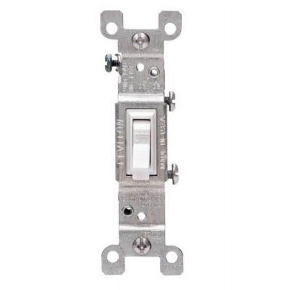Leviton Mfg M24-01451-2WM Switch Tog 15A 120V Wht10Pk - White