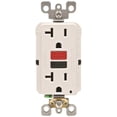 thumbnail image 1 of Leviton R12-GFNT2-0RW GFCI Duplex Receptacle, 2 -Pole, 20 A, 125 V, Back, Side Wiring, NEMA: 5-20R, White, 1 of 2