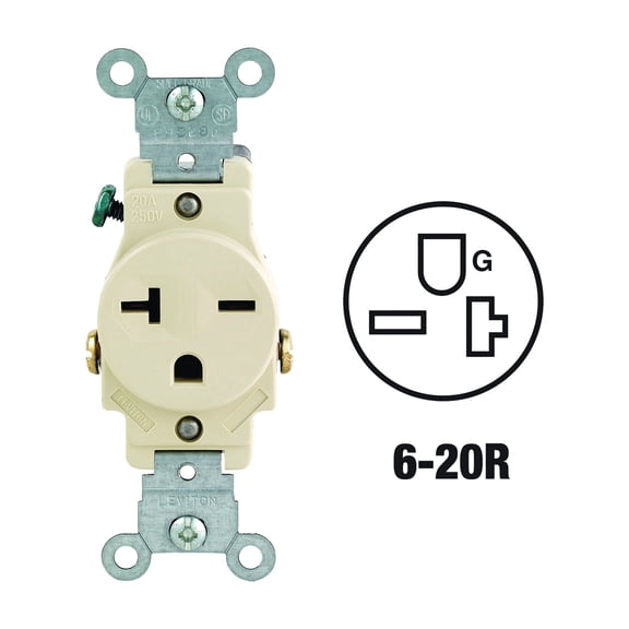 Leviton Heavy-Duty Grounding Single Outlet