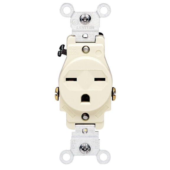 Leviton S11-5029-0IS Straight Blade Single Receptacle