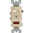 thumbnail image 1 of Leviton Mfg S03-05226-OIS Ivory Commercial Grade Pilot AC Combination Switch Tog, 1 of 1