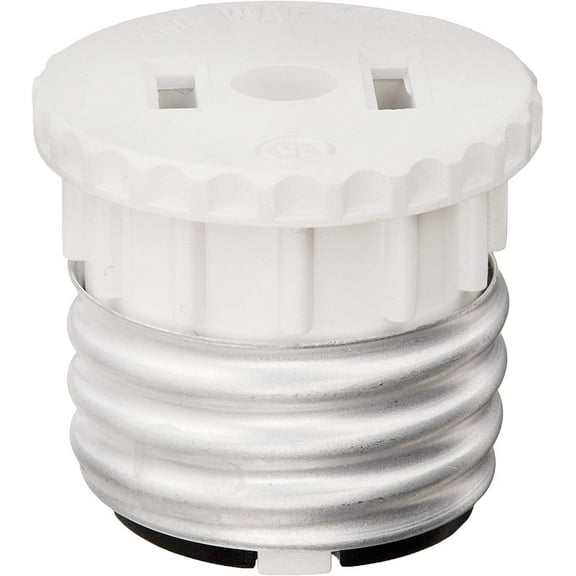 Leviton Lampholder to Outlet Adapter Model 125, Medium Base - 125V 660W - 6 Pack