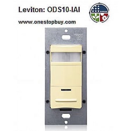 Leviton ODS10-IAI Occupancy Sensor Wall Switch PIR Single Pole Multi-Location Ivory