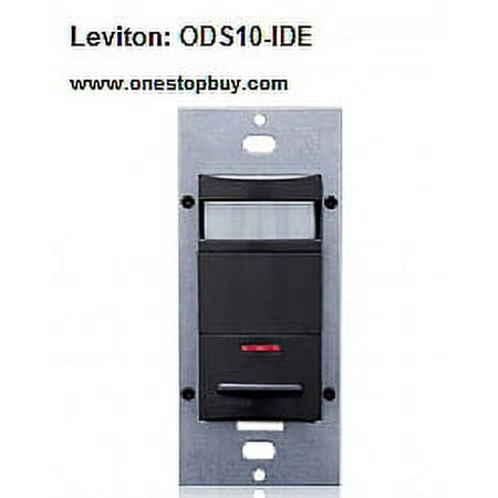 Leviton ODS10-IDE Decora 120/277V Wall Switch Occupancy Sensor, Black