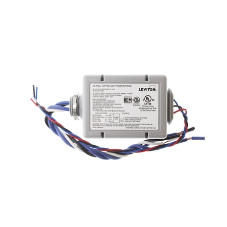 Leviton OPP20-D1 20-Amp Super Duty Power Pack for Occupancy Sensors, Basic with Auto-On, Gray