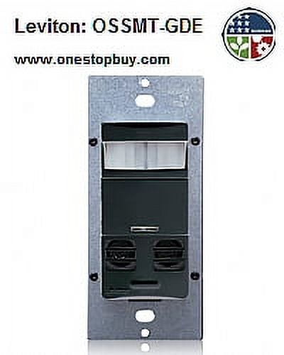 Black Multi-Technology PIR/Ultrasonic Occupancy Sensor Wall Switch