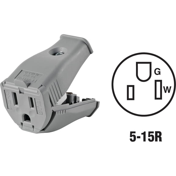 Leviton Outlet 15 Amp Nema 5 - 15 R Gray