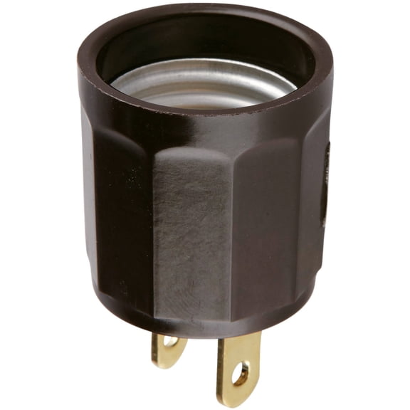 Leviton Outlet to Light Socket Adapter - Pack of 2  Indoor & Outdoor Use, NEC-Compliant