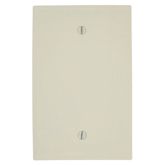 Leviton PJ13-A 1-Gang Blank Wall Plate, Unbreakable Nylon, Midway Size, Box Mount, Almond