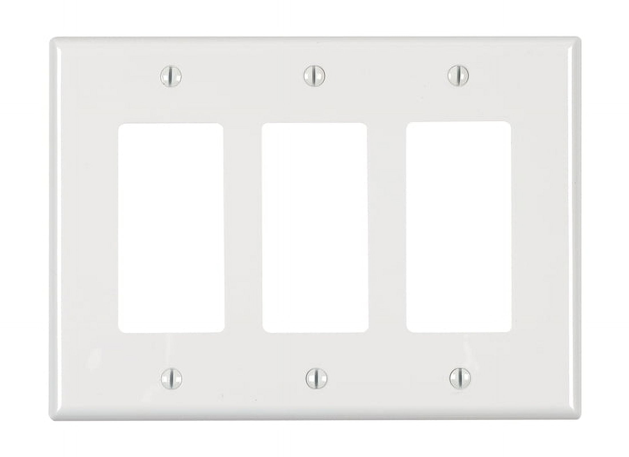 White 3-Gang Thermoplastic Nylon Wall Plate