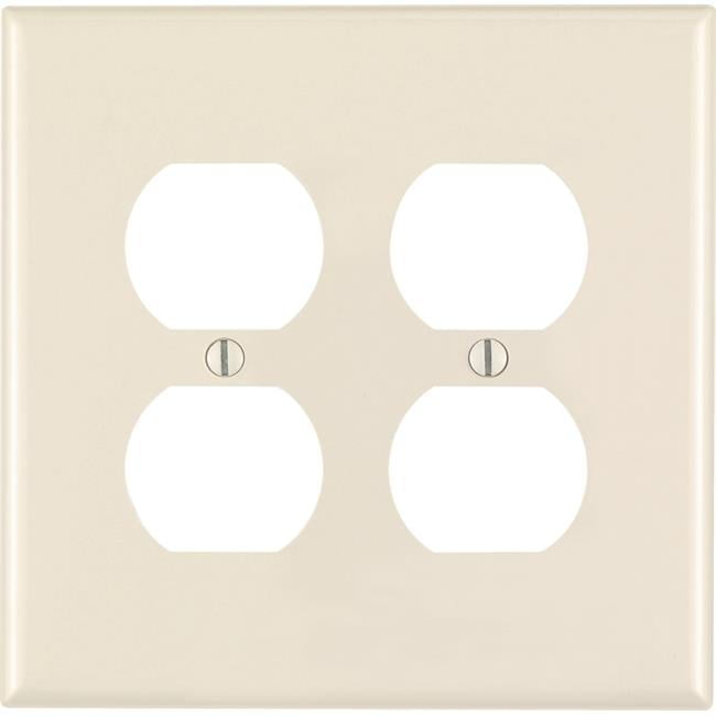 Leviton Almond 2-Gang Duplex Nylon Wall Plate