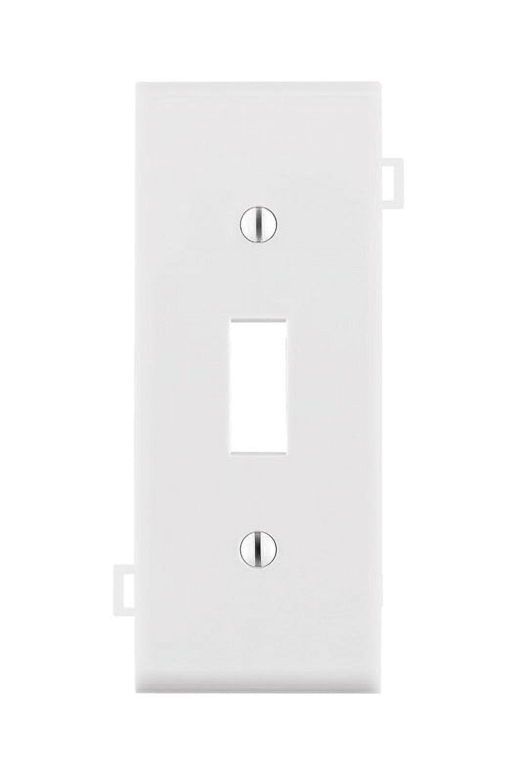 White Thermoplastic Nylon 1-Gang Toggle Wall Plate