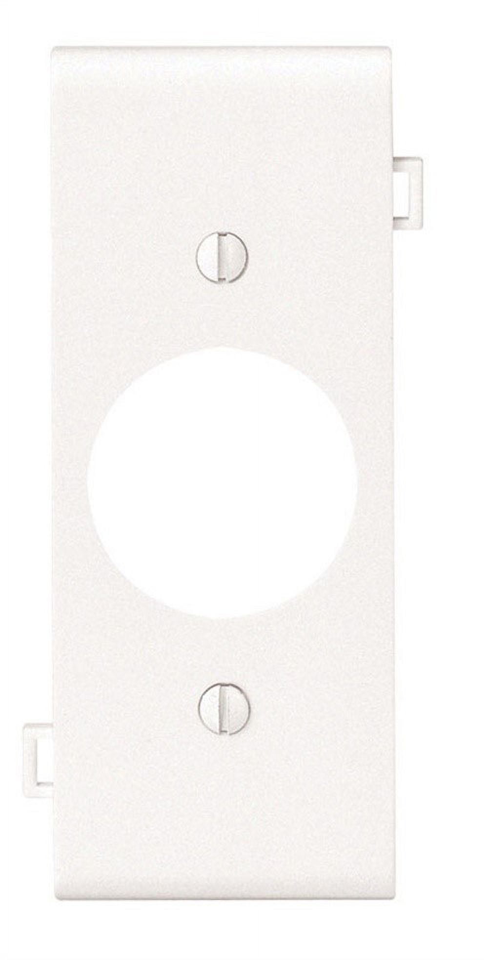 White Thermoplastic 1-Gang Receptacle Wall Plate
