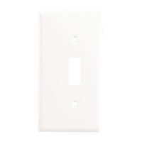 White 1-Gang Thermoplastic Toggle Switch Wall Plate