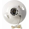 thumbnail image 1 of Leviton R50-08827-CW4 1-Piece Top Wired Lamp Holder with Pull Chain, 660 W, Incandescent/Fluorescent/CFL, Medium, 1 of 3