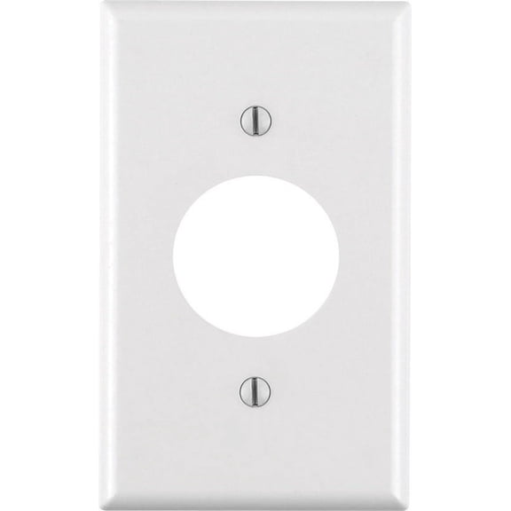 Leviton Power Outlet Wall Plate 1 Gang Std Size White Csa Pack of 1